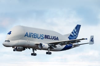 Airbus Beluga aircraft in flight