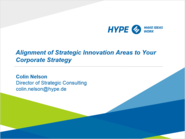 Alignment of Strategic Innovation Areas to Your Corporate Strategy