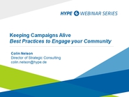 Keeping Campaigns Alive - Best Practices to Engage Your Community