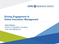 Driving Engagement in Online Innovation Management
