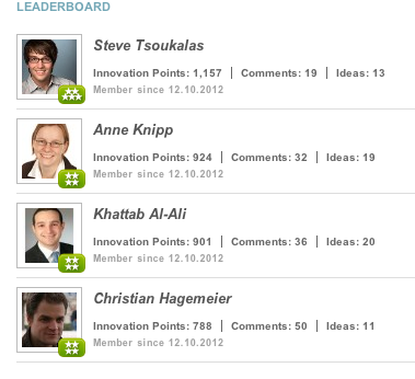 Foster playful Competition with Innovation Points