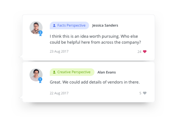 comments in idea campaigns for innovation