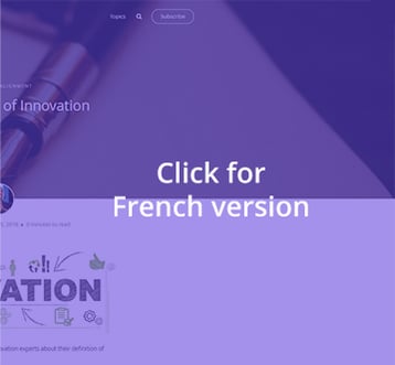 thumbnail of the article about the definition of innovation in French