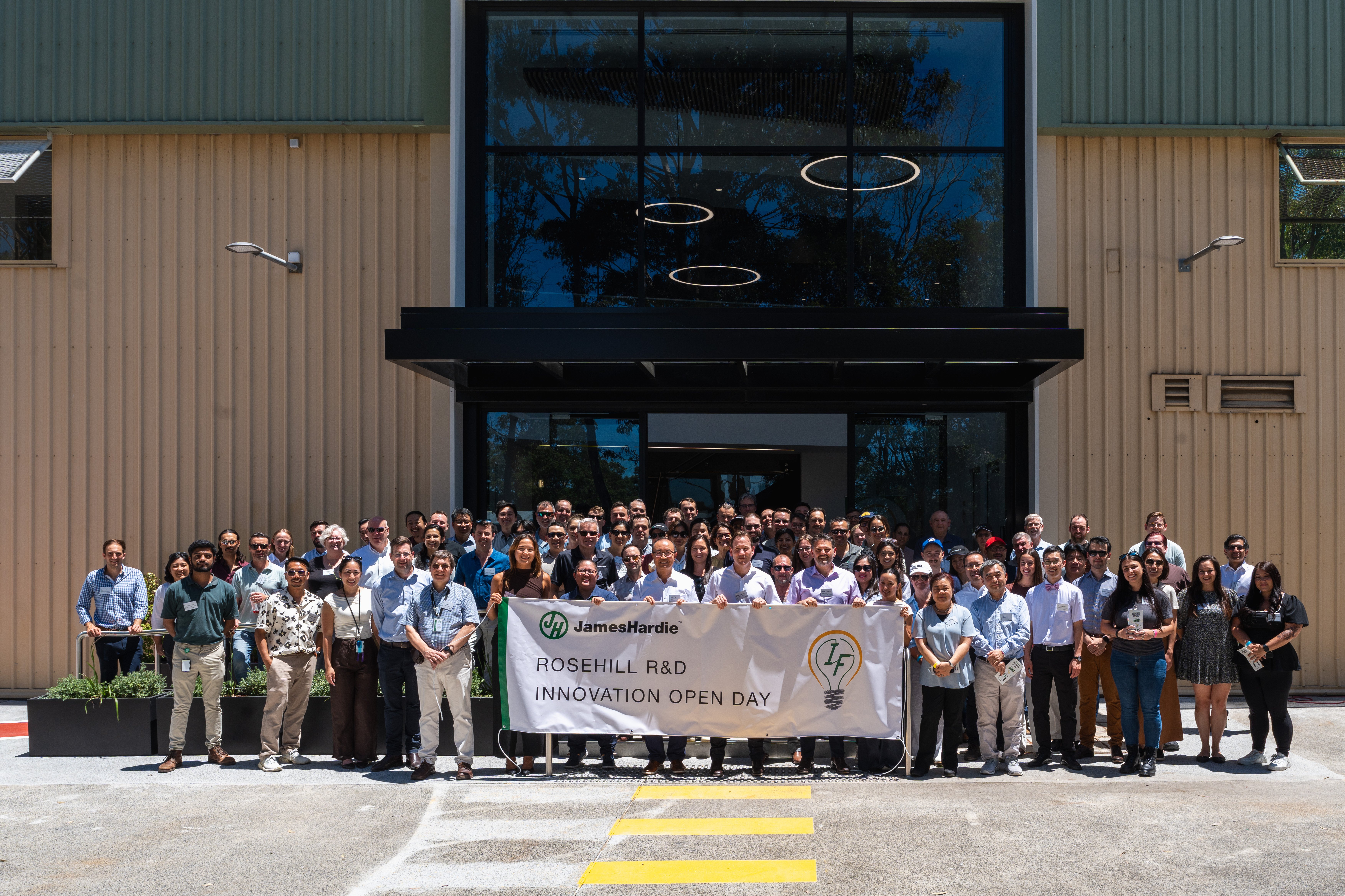 James Hardie employees gathered at the Rosehill R&amp;D Innovation Open Day as part of the company's Innovation Forum Committee initiative.
